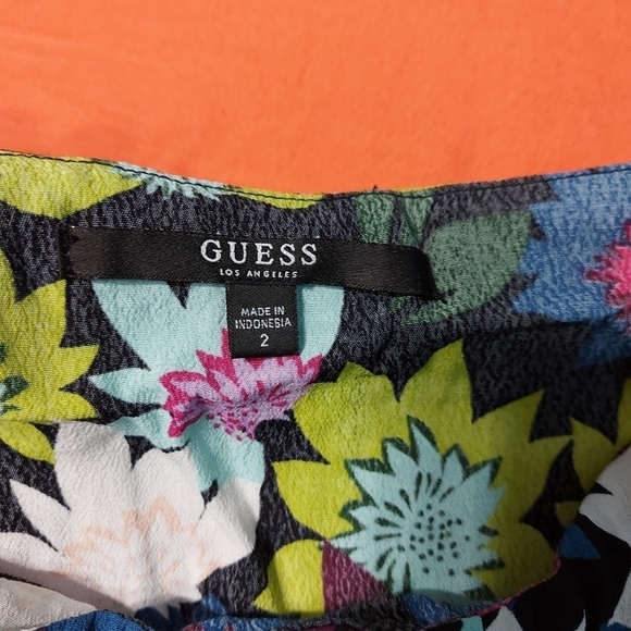 Guess Floral Double Slit Maxi Kloey Skirt Size 2 - Picture 10 of 12
